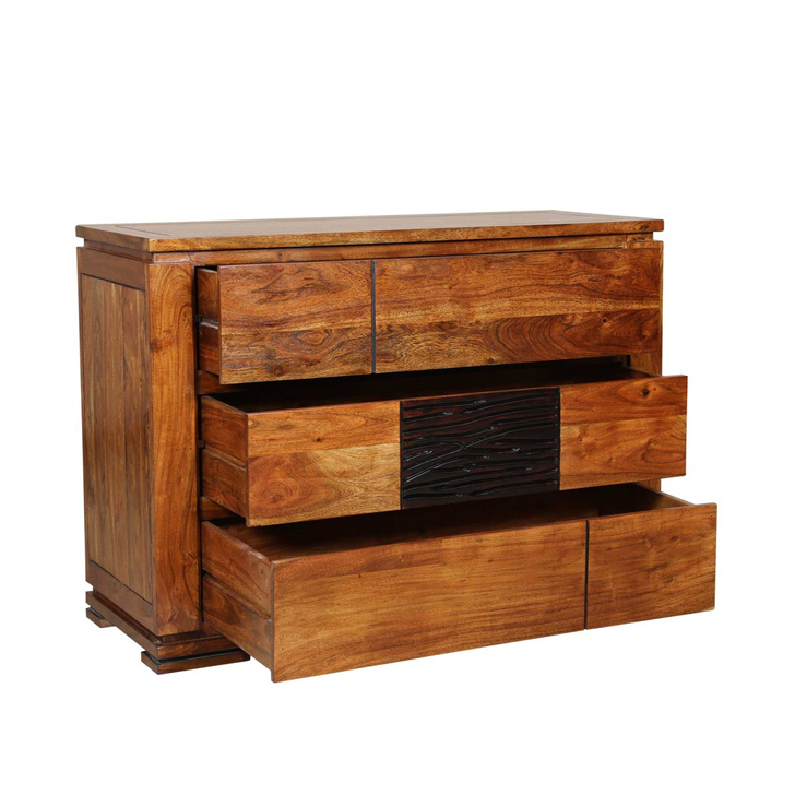 Leonaldo Chest Of Drawer (Walnut & Black)